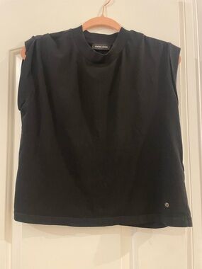 Anine Bing Black Muscle Tee